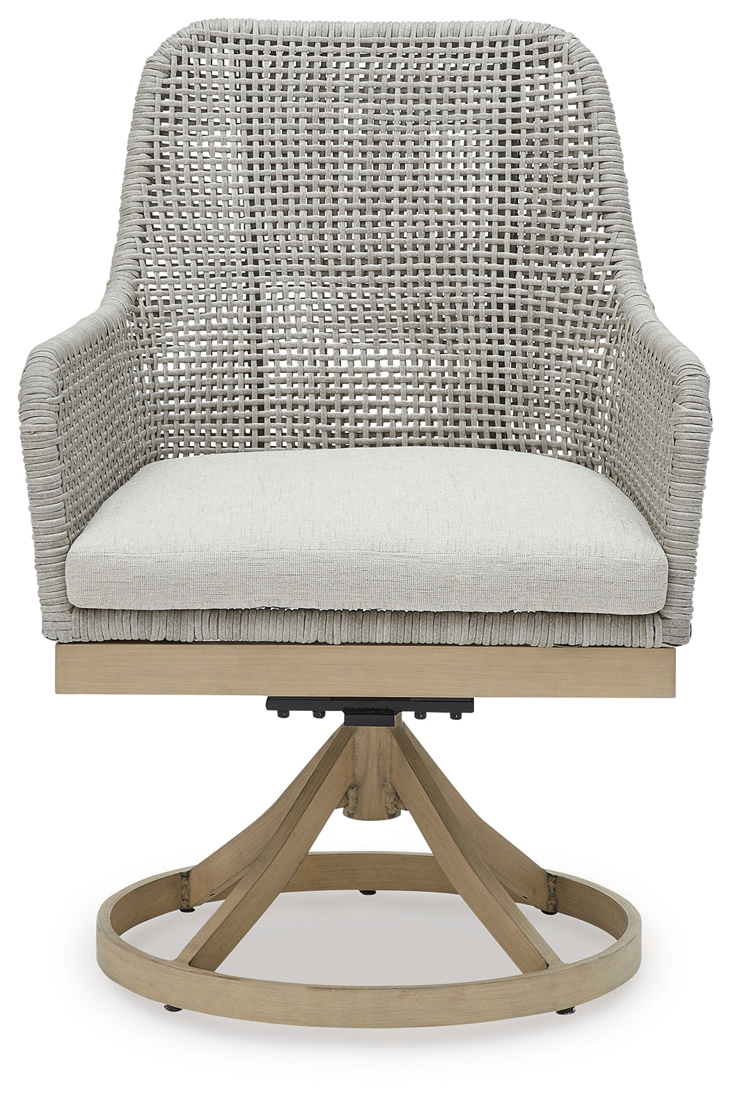 Side angle of outdoor dining table and chairs set