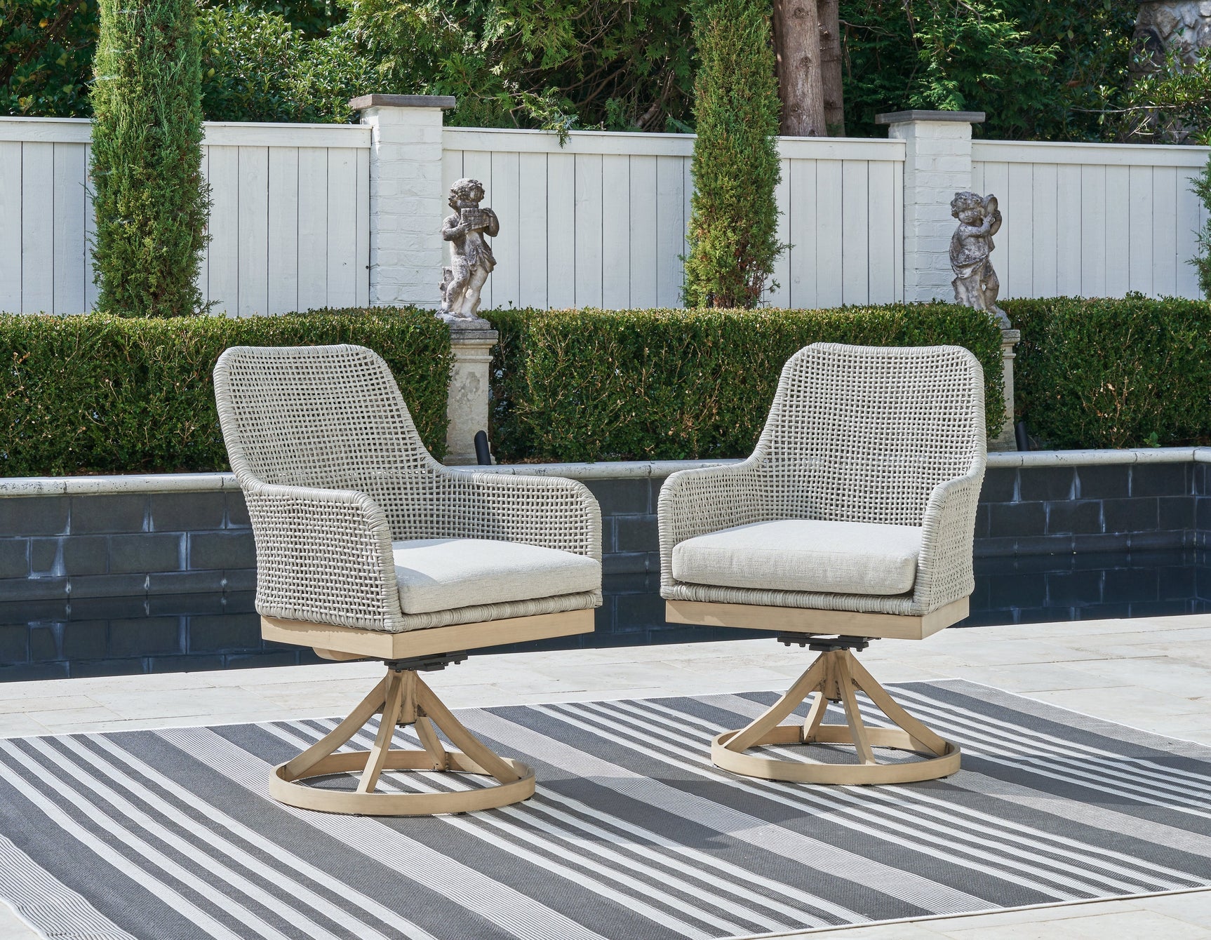 Seton Creek Outdoor Dining Chair - back view