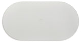 Seton Creek White Outdoor Dining Table top view showing stone-look surface