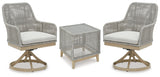 Side angle showing chair cushion fabric