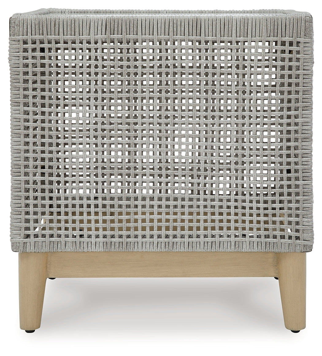 Close-up of Nuvella+ cushion fabric texture on chair