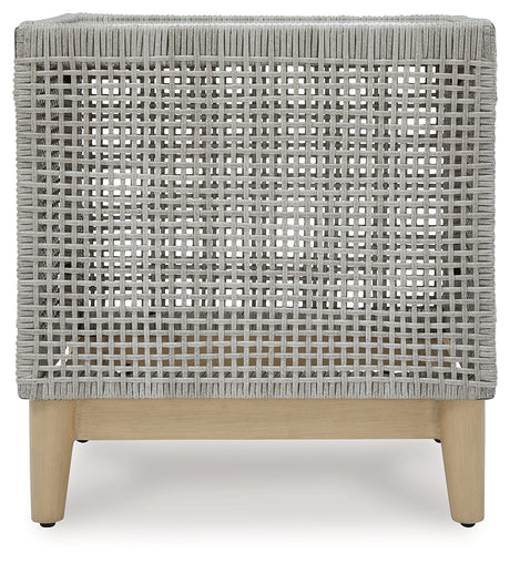 Close-up of Nuvella+ cushion fabric texture on chair