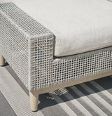 Seton Creek Gray Outdoor Ottoman frame finish detail