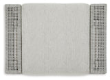 Seton Creek Gray Outdoor Ottoman cushion detail