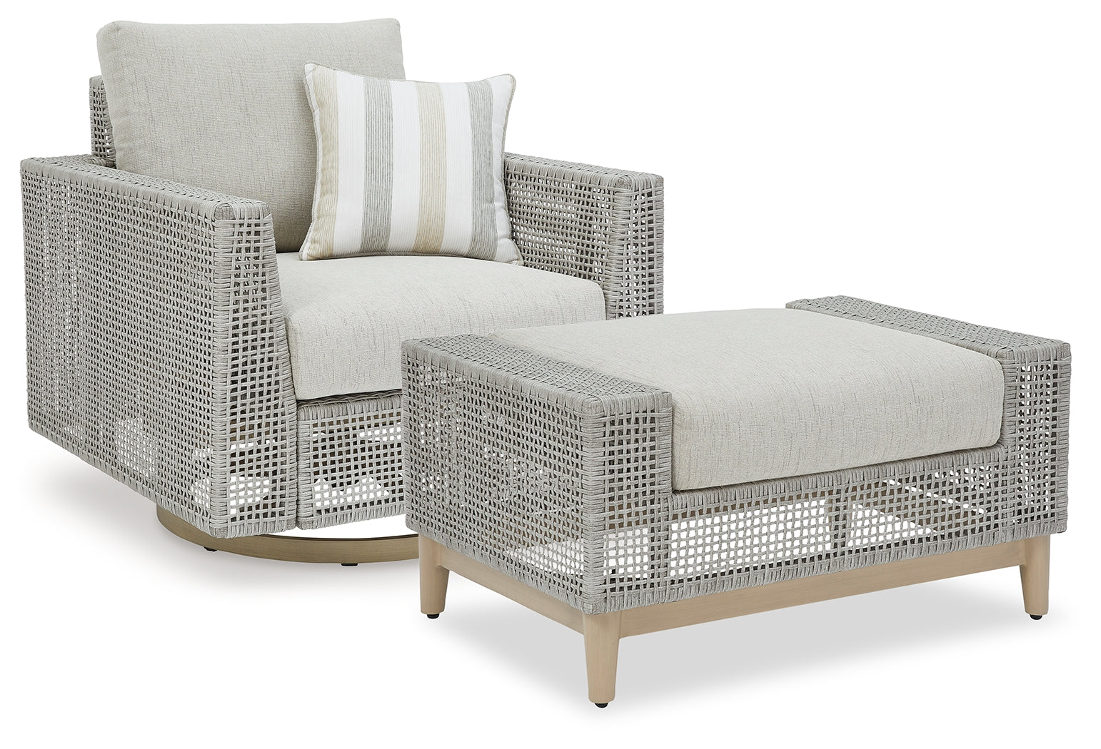 Seton Gray Creek outdoor lounge chair side angle