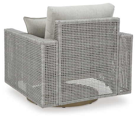 Seton Gray Creek lounge chair and ottoman assembled overview