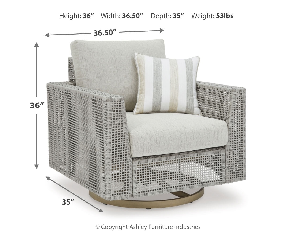 Seton Gray Creek set dimensions illustration