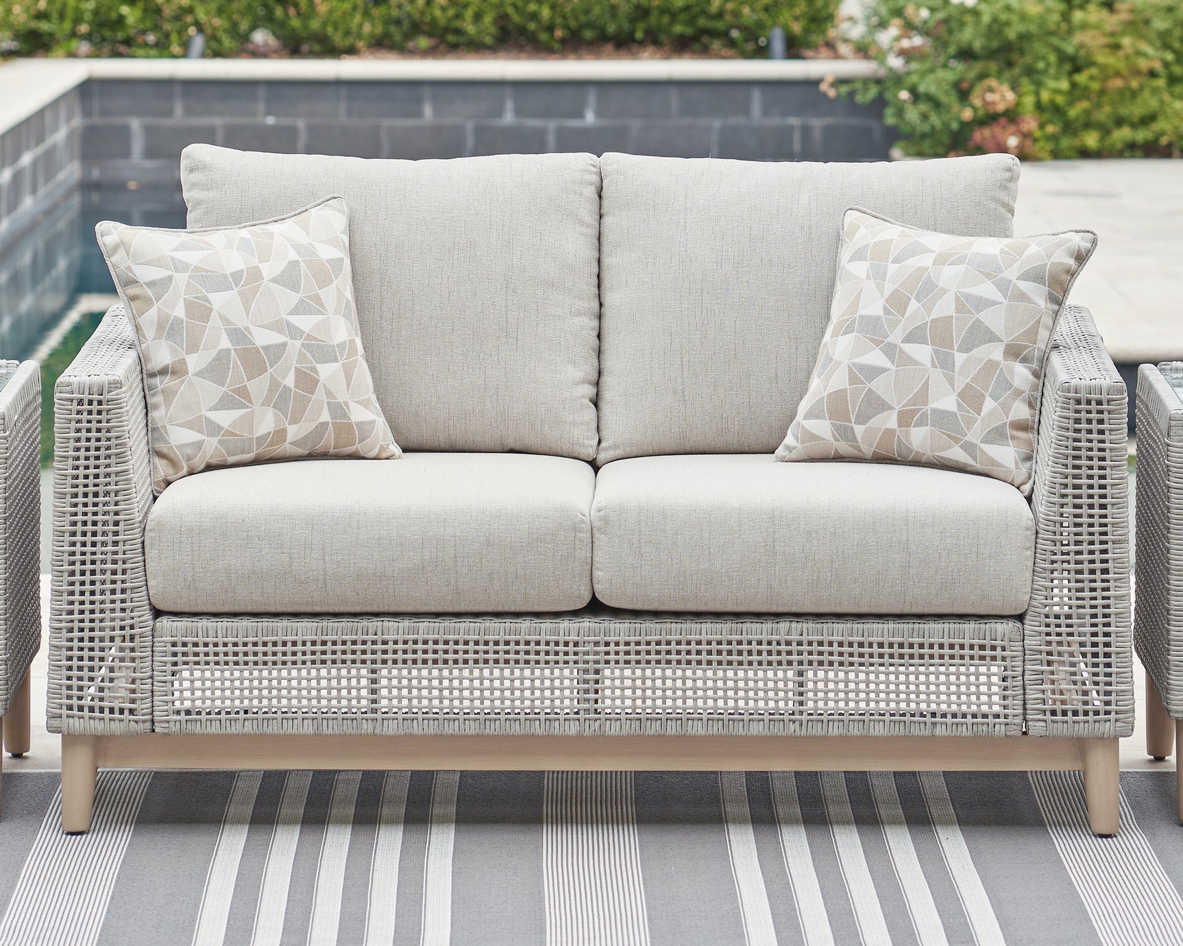 Seton Gray Creek Outdoor Sofa and Loveseat with Coffee Table