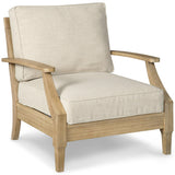 Clare View lounge chair back view with slat detail