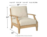 Clare View lounge chair dimension diagram