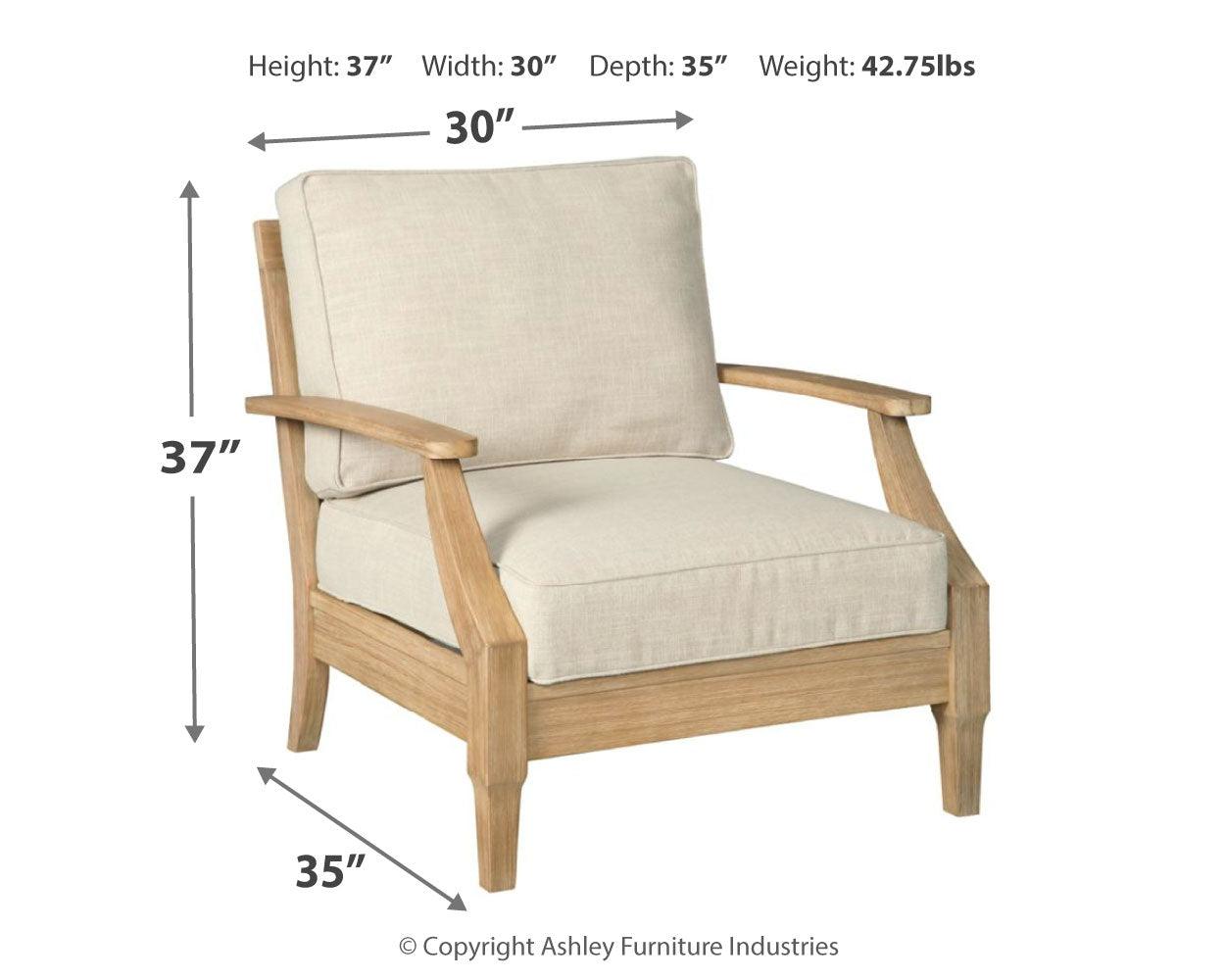 Clare View lounge chair dimension diagram