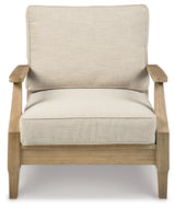 Clare Beige outdoor chair back view