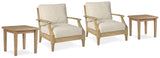 Clare outdoor lounge chair side view