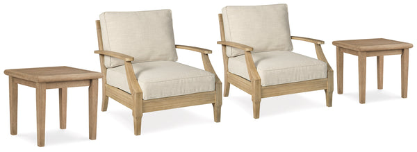 Clare outdoor lounge chair side view