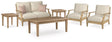 Clare Beige Lounge Chair angle view showing cushion detail