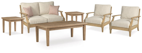 Clare Beige Lounge Chair angle view showing cushion detail