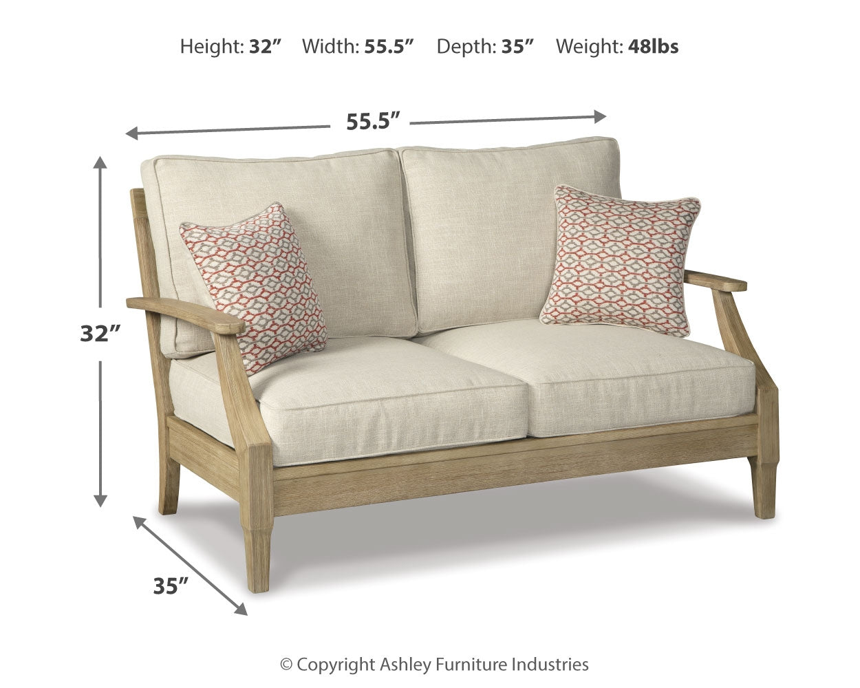 Fabric swatch of Nuvella® beige upholstery material