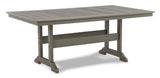 Angle showing table surface and one chair
