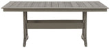 Front view of Visola Gray Outdoor Dining Table