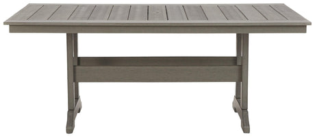 Front view of Visola Gray Outdoor Dining Table