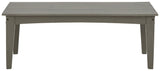 Visola Gray Outdoor Coffee Table side profile display