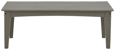 Visola Gray Outdoor Coffee Table side profile display
