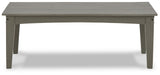 Angle view of Visola gray outdoor end table