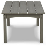 Top-down view of Visola gray outdoor end table