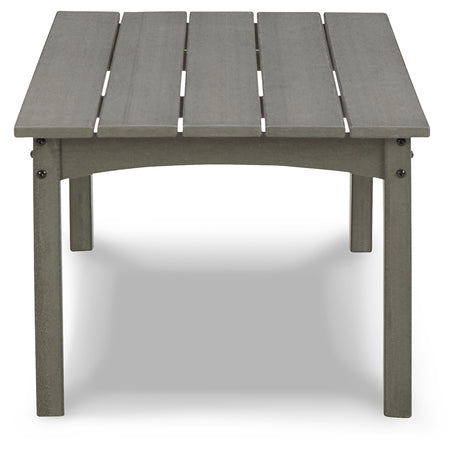 Top-down view of Visola gray outdoor end table