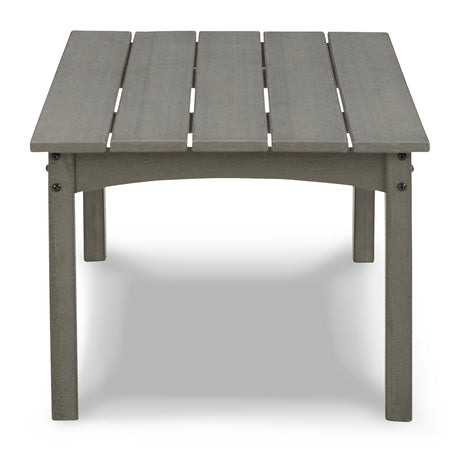 Overall angle showing loveseat and coffee table together