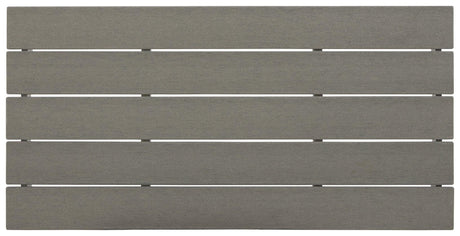 Visola Gray Outdoor Coffee Table top-down view showing plank-style design