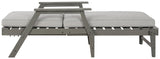 Gray wood-look textured frame of Visola outdoor chaise lounge