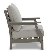 Visola Gray Outdoor Loveseat Set with Coffee Table and 2 Chairs