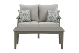 Visola Outdoor Loveseat side angle showing cushions