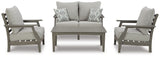 Visola Gray outdoor chair front view