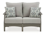 Visola Gray outdoor chair side profile