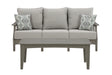 Visola gray outdoor sofa side angle