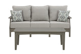 Visola gray outdoor sofa side angle