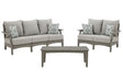 Visola outdoor loveseat angled view