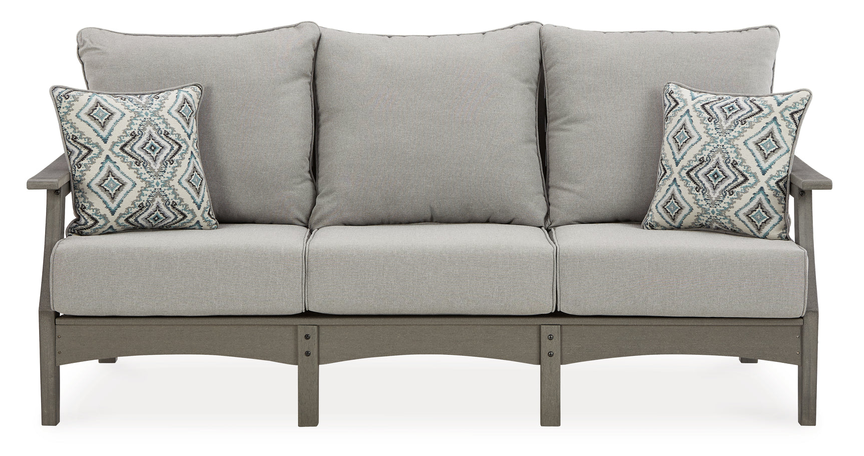 Visola gray outdoor sofa back view