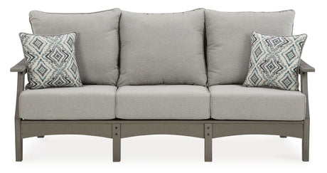 Visola gray outdoor sofa back view