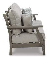 Side view of Visola outdoor loveseat