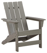 Visola Gray Adirondack Chair head-on front view