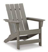 End table side view with gray finish
