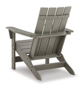 Back view of gray outdoor chair