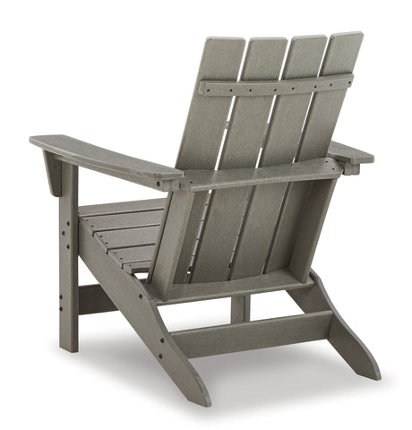 Back view of gray outdoor chair