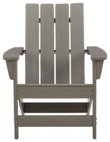 Visola Gray Adirondack Chair side view showing slatted styling