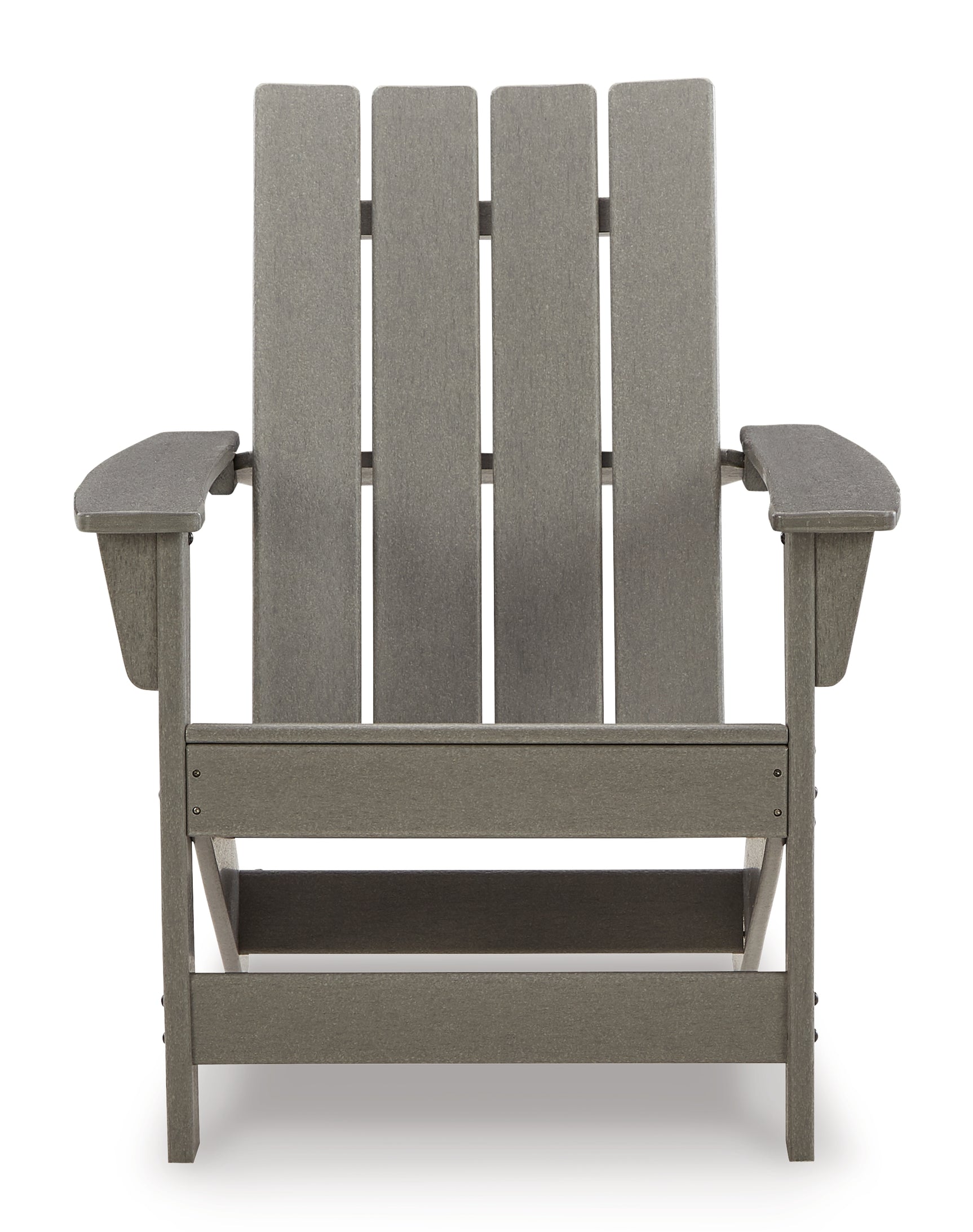 Outdoor chair seat angle showing slats