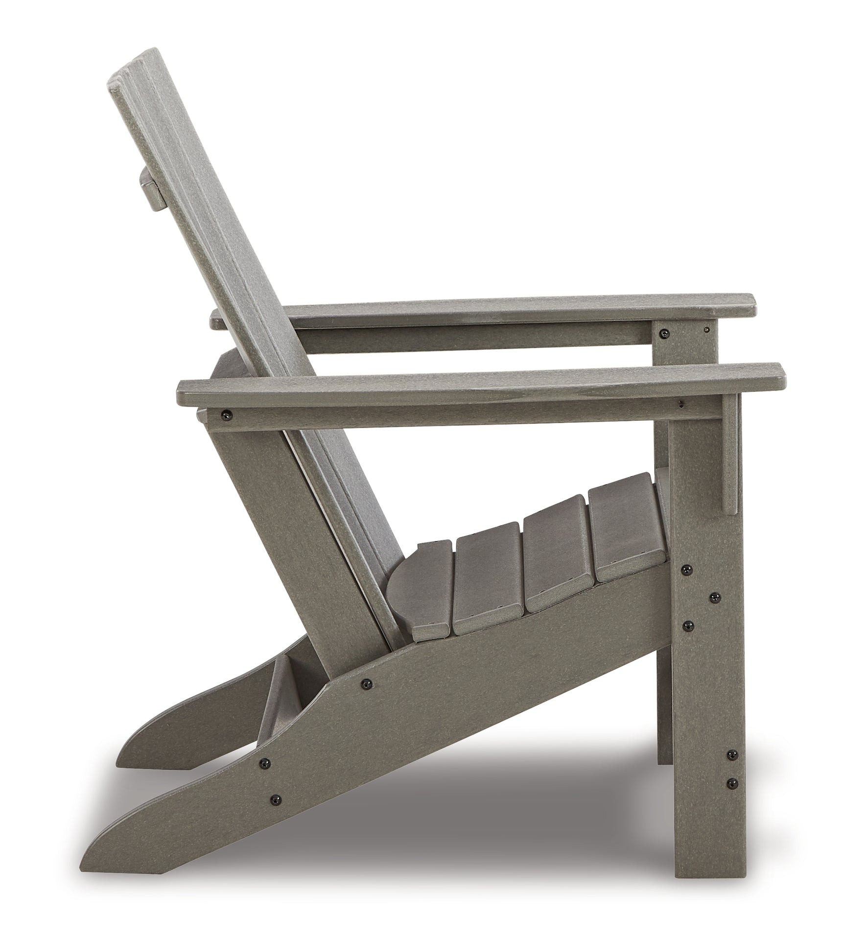 Side profile of outdoor chair and table