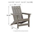 Dimensional diagram of Visola Adirondack Chair